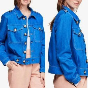Free People Eisenhower Denim Jacket.  SZ M